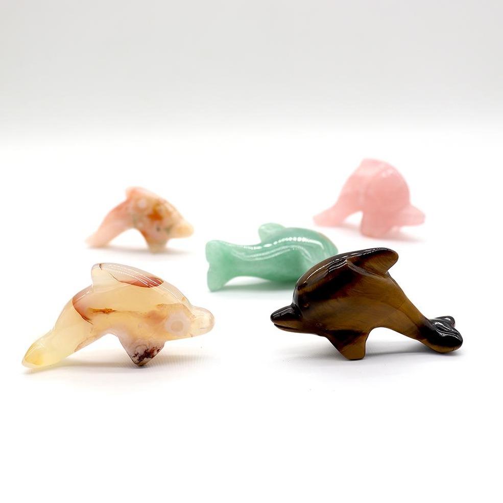 Carved Crystal Jumping Dolphin Figurine Wholesale Crystals USA