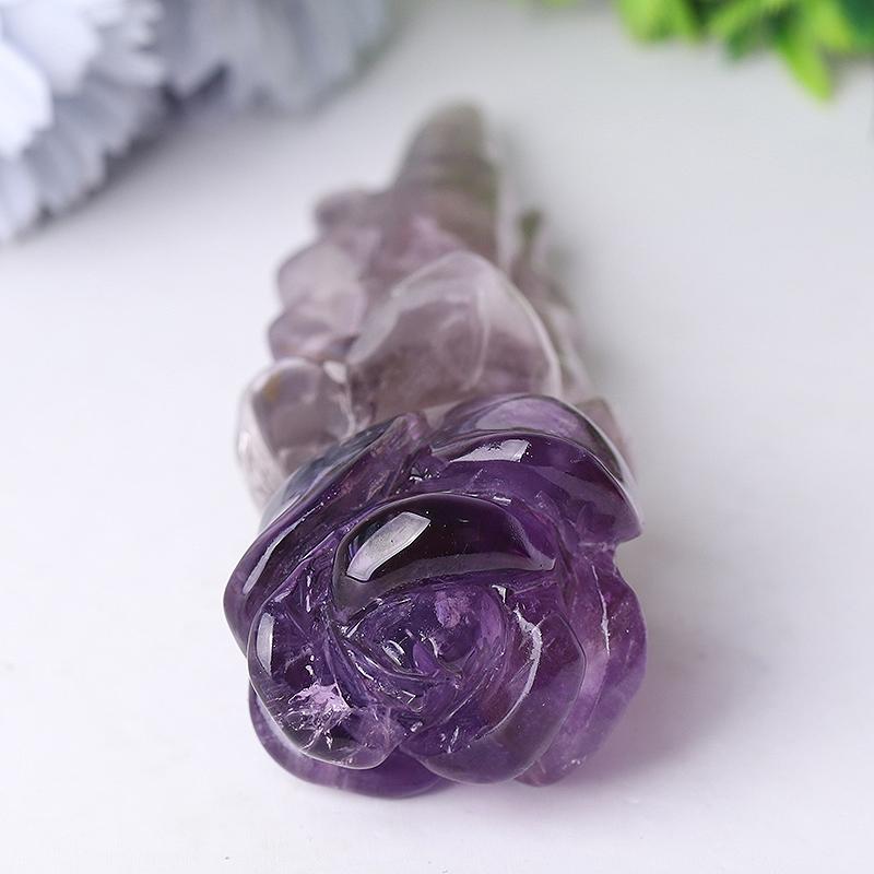 7.5" Amethyst Rose Crystal Carvings Wholesale Crystals USA
