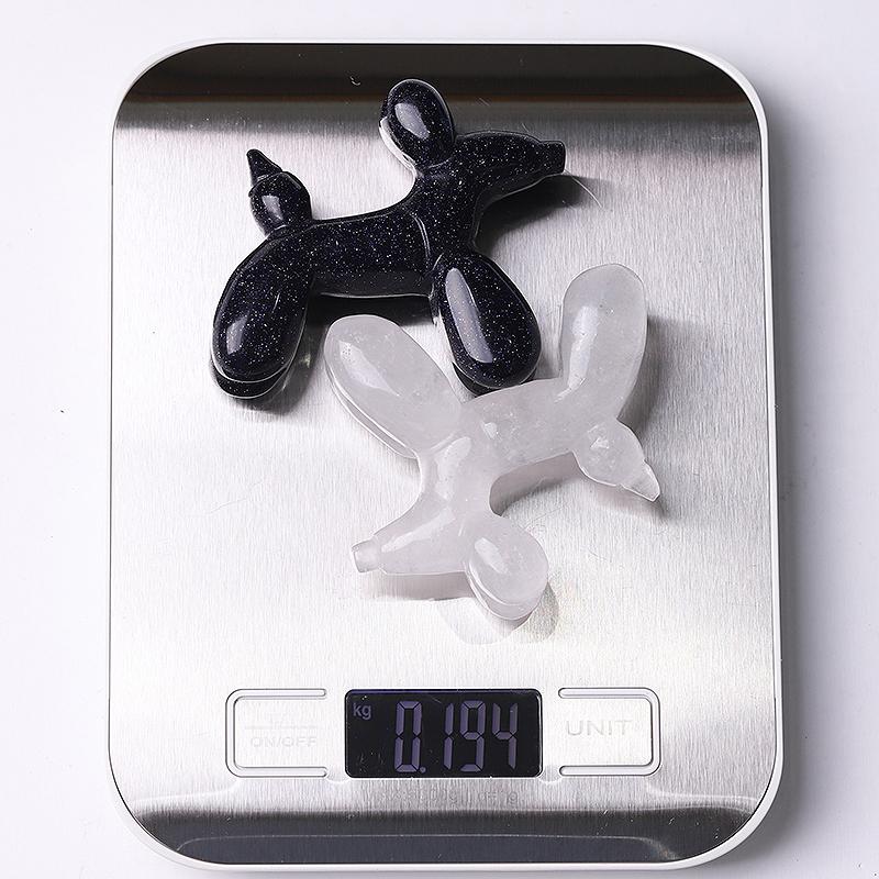 2.8" Balloon Dog Crystal Carvings Wholesale Crystals USA