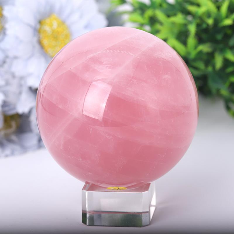 2.0"-4.5" Rose Quartz Sphere Wholesale Crystals USA