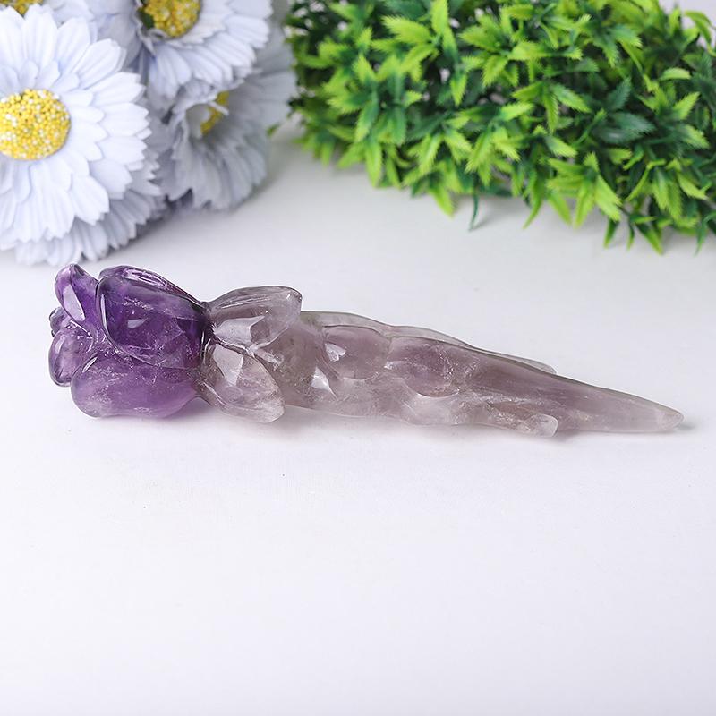 7.5" Amethyst Rose Crystal Carvings Wholesale Crystals USA