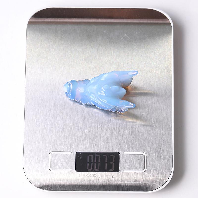 2.7" Blue Opalite Dragon Head Crystal Carvings Wholesale Crystals USA