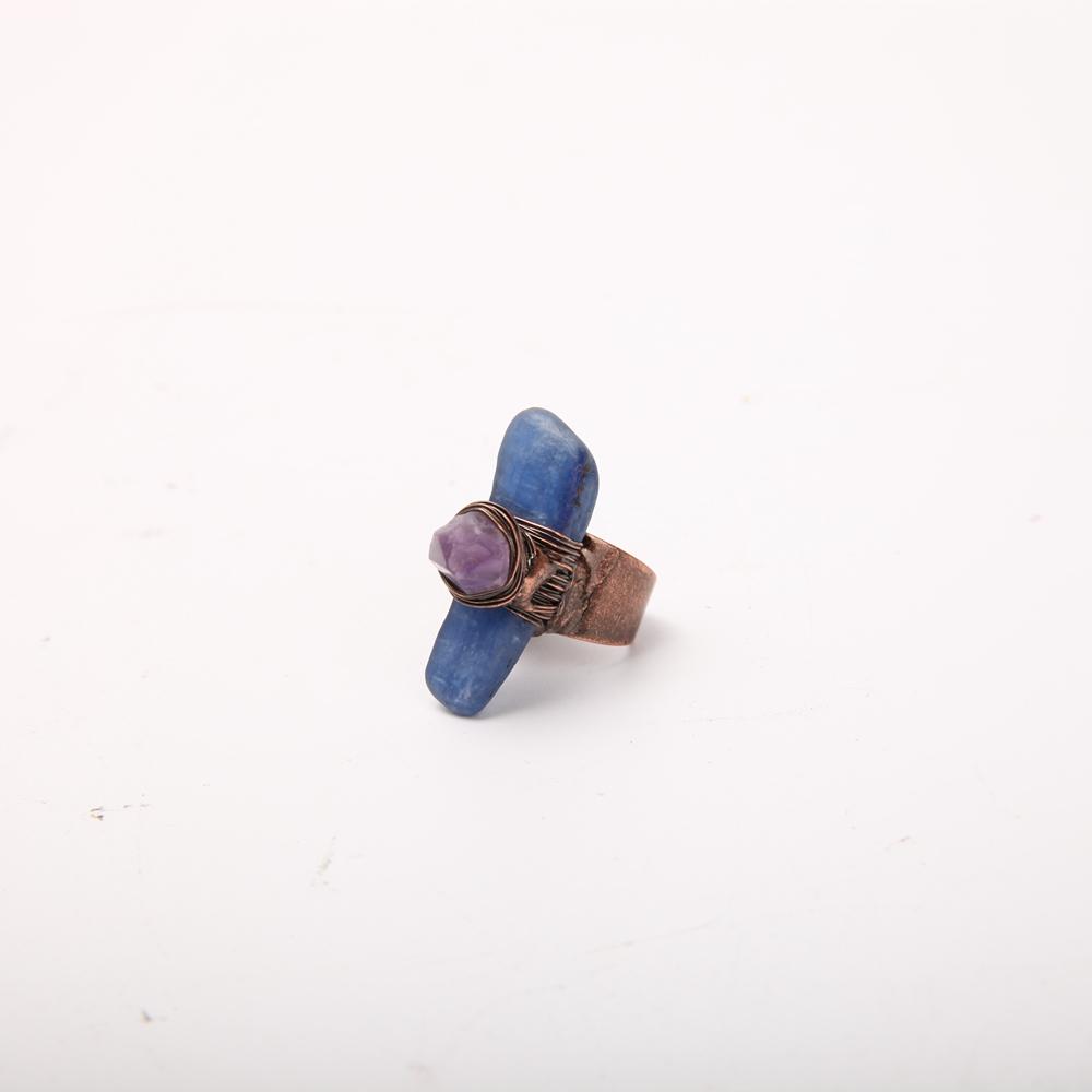 Handmade Amethyst Kyanite Ring Wholesale Crystals USA
