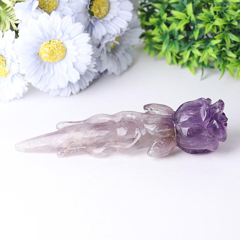 7.5" Amethyst Rose Crystal Carvings Wholesale Crystals USA