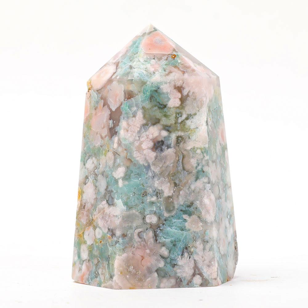 Green Flower Agate Tower Wholesale Crystals USA