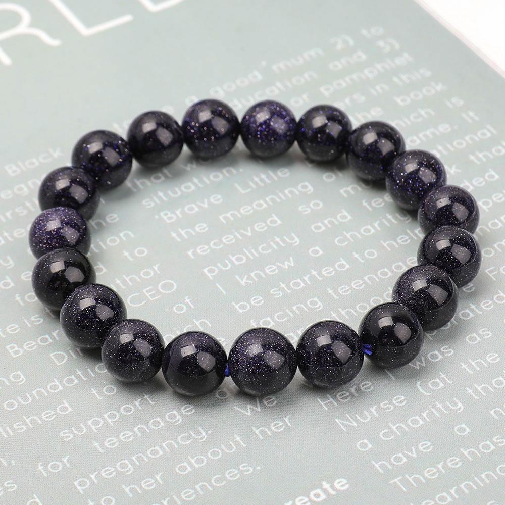12mm Blue Sandstone Bracelet Wholesale Crystals USA