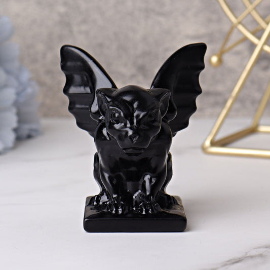 3" Black Obsidian Gargoyle Crystal Carvings Wholesale Crystals USA