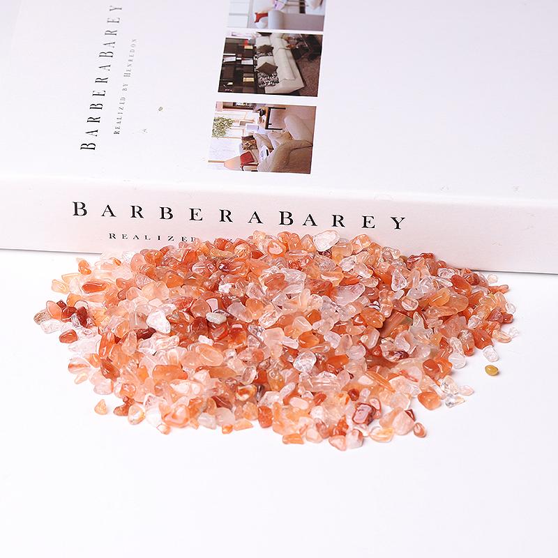 0.1kg Different Size Natural Red Quartz Chips Crystal Chips for Decoration Wholesale Crystals USA
