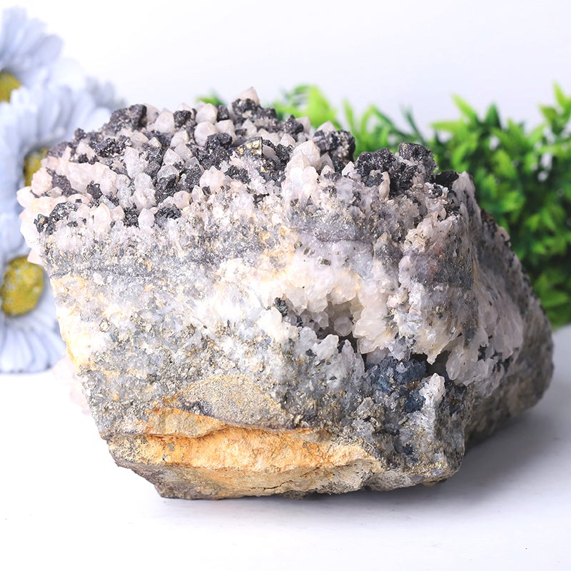 22" Unique Black Tourmaline Cluster Specimen Free Form