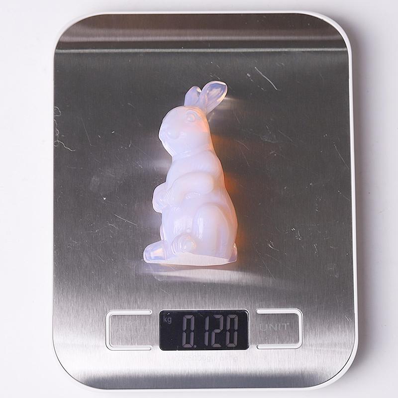 3.3" Pink Opalite Rabbit Crystal Carvings Wholesale Crystals USA