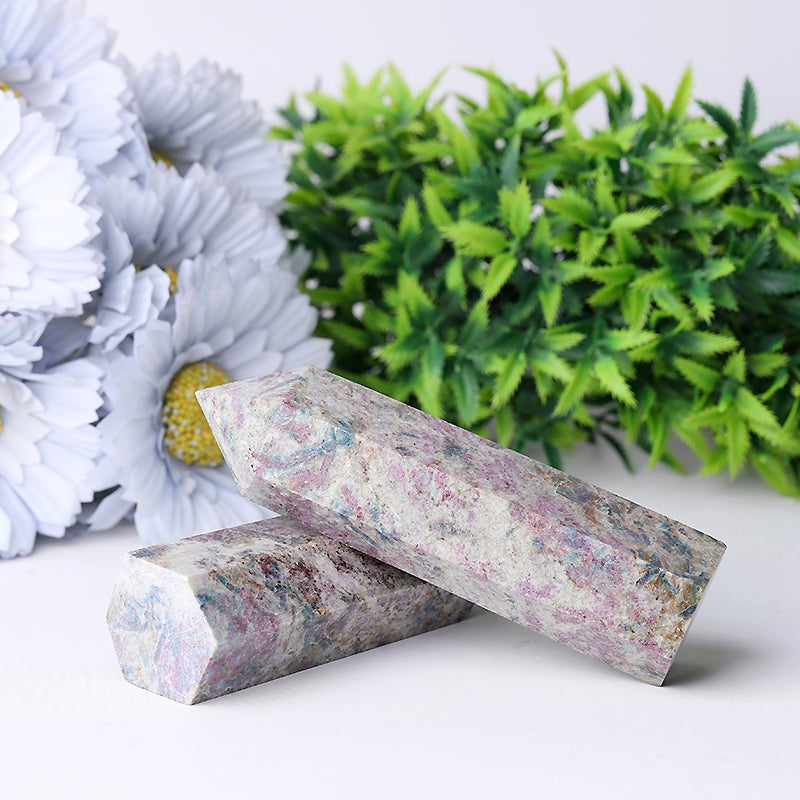 2.5"-4.5" Ruby in Kyanite Crystal Tower Wholesale Crystals USA