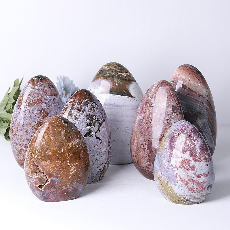 5"-7.5" Unique Ocean Jasper Stone Free Form