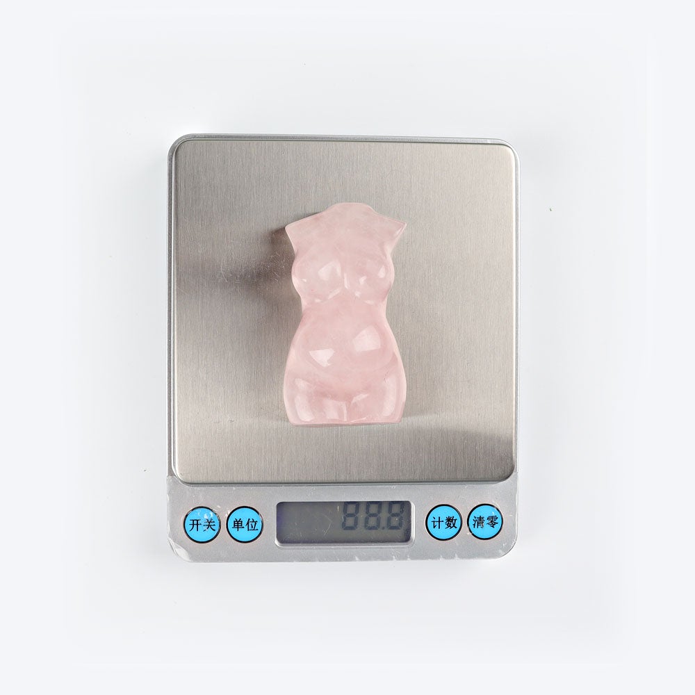 2.5" Rose Quartz Pregnant Crystal Carvings Wholesale Crystals USA