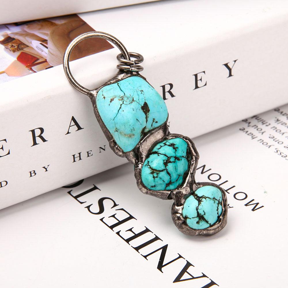Turquoise Pendant Key Chain Wholesale Crystals USA