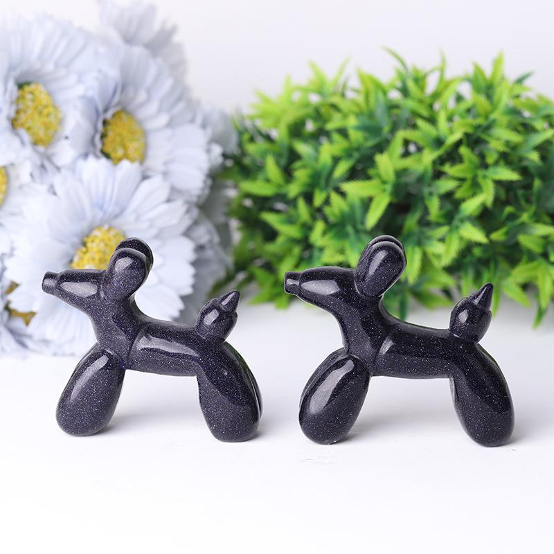 2.8" Balloon Dog Crystal Carvings Wholesale Crystals USA