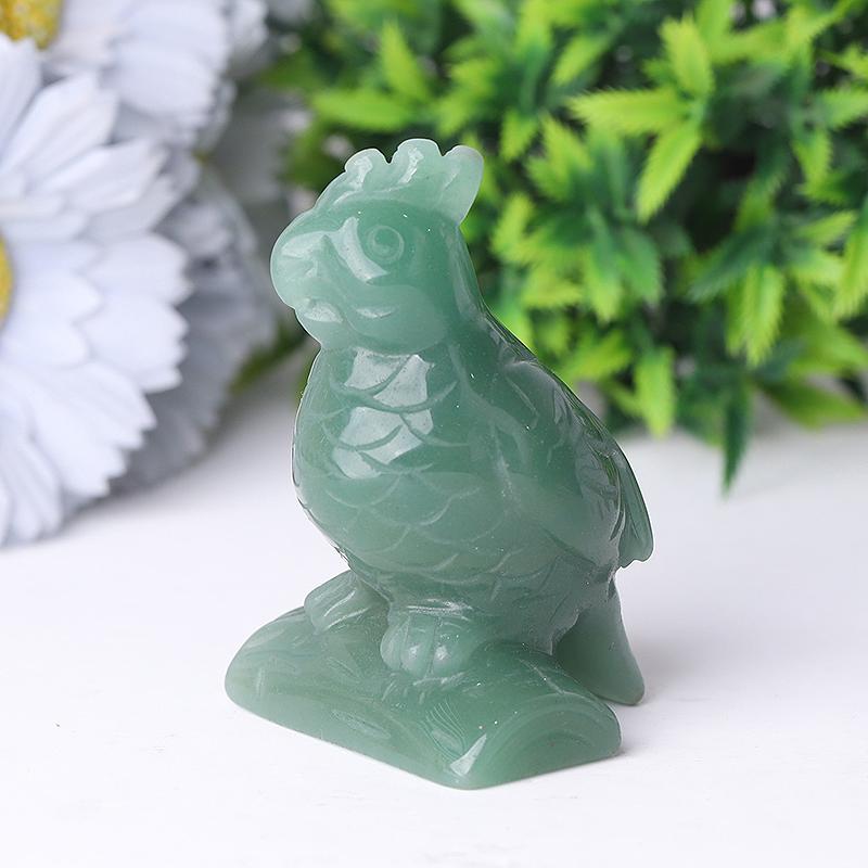 3" Green Aventurine Parot Crystal Carvings Wholesale Crystals USA