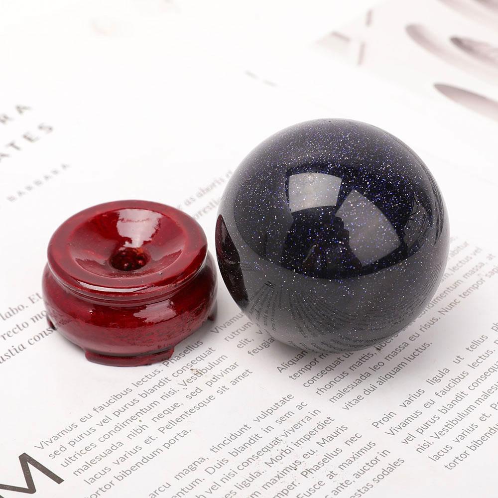 Blue Sandstone with Wooden Stand