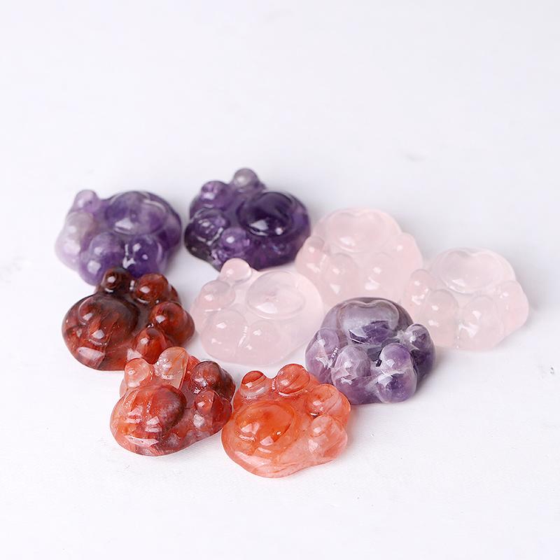 1" Cat Paw Crystal Carvings Wholesale Crystals USA