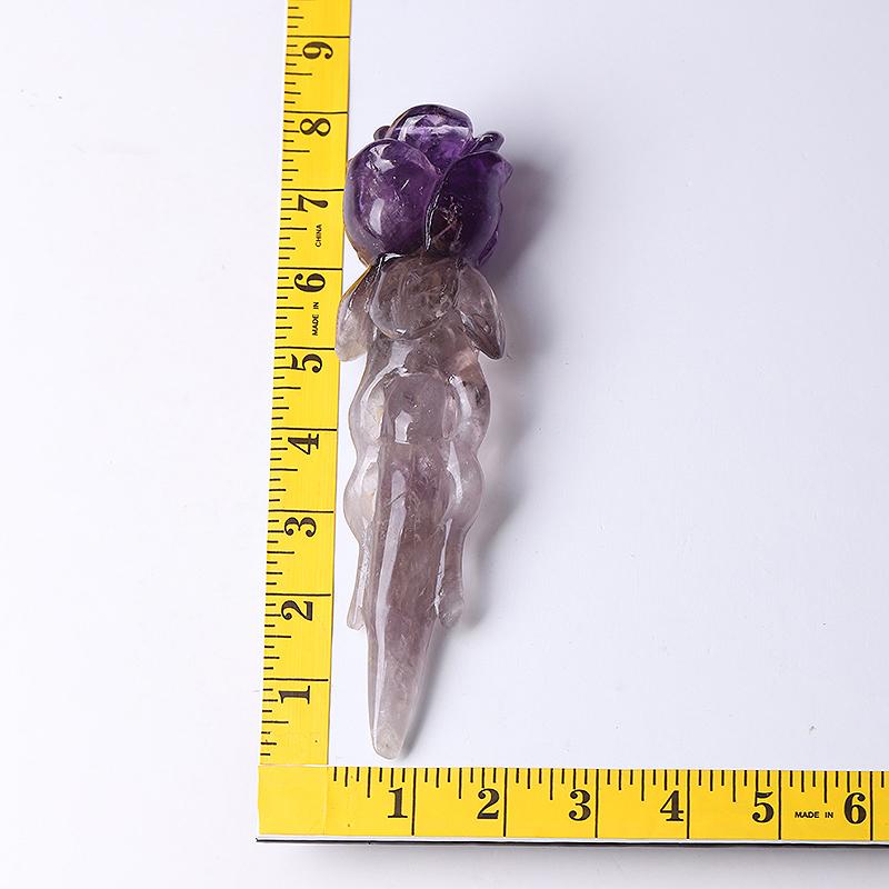 7.5" Amethyst Rose Crystal Carvings Wholesale Crystals USA