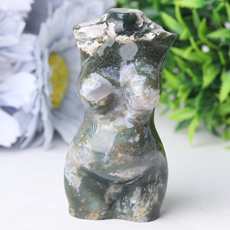 3" Moss Agate Model Carving Wholesale Crystals USA