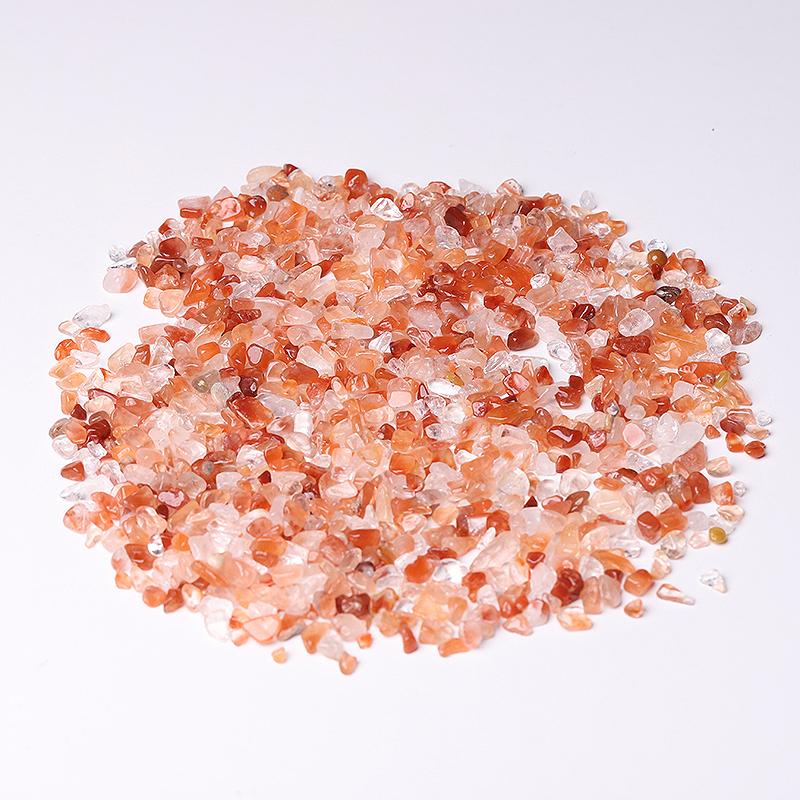 0.1kg Different Size Natural Red Quartz Chips Crystal Chips for Decoration Wholesale Crystals USA