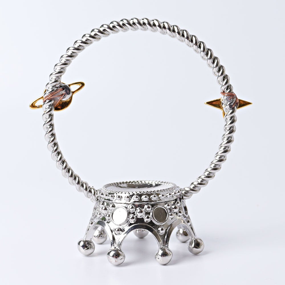 4.3" Metal Crown Design Stand Wholesale Crystals USA