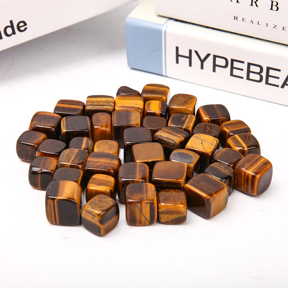 0.1kg Tiger Eye Cubes Bag Wholesale Crystals USA