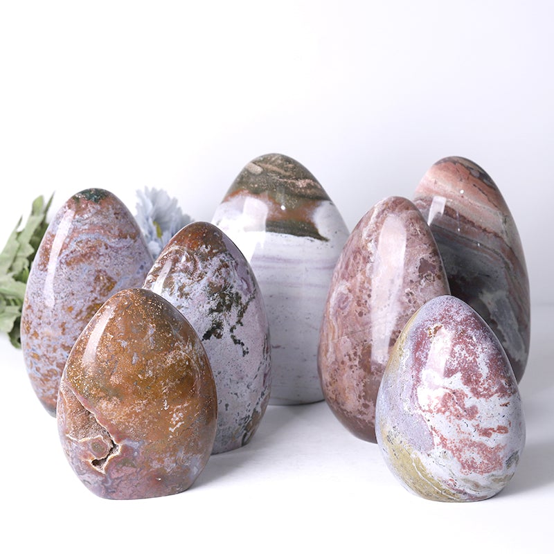 5"-7.5" Unique Ocean Jasper Stone Free Form