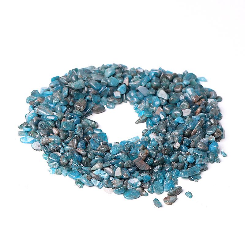0.1kg 5-7mm Natural Blue Apatite Chips Crystal Chips for Decoration Wholesale Crystals USA