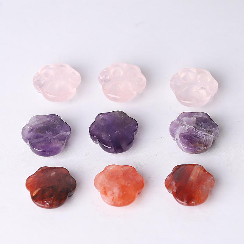 1" Cat Paw Crystal Carvings Wholesale Crystals USA