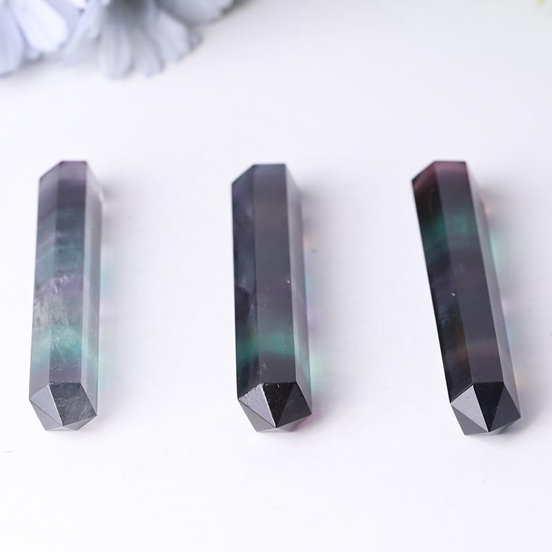 4" High Quality Rainbow Fluorite Double Terminated Point for Healing Wholesale Crystals USA