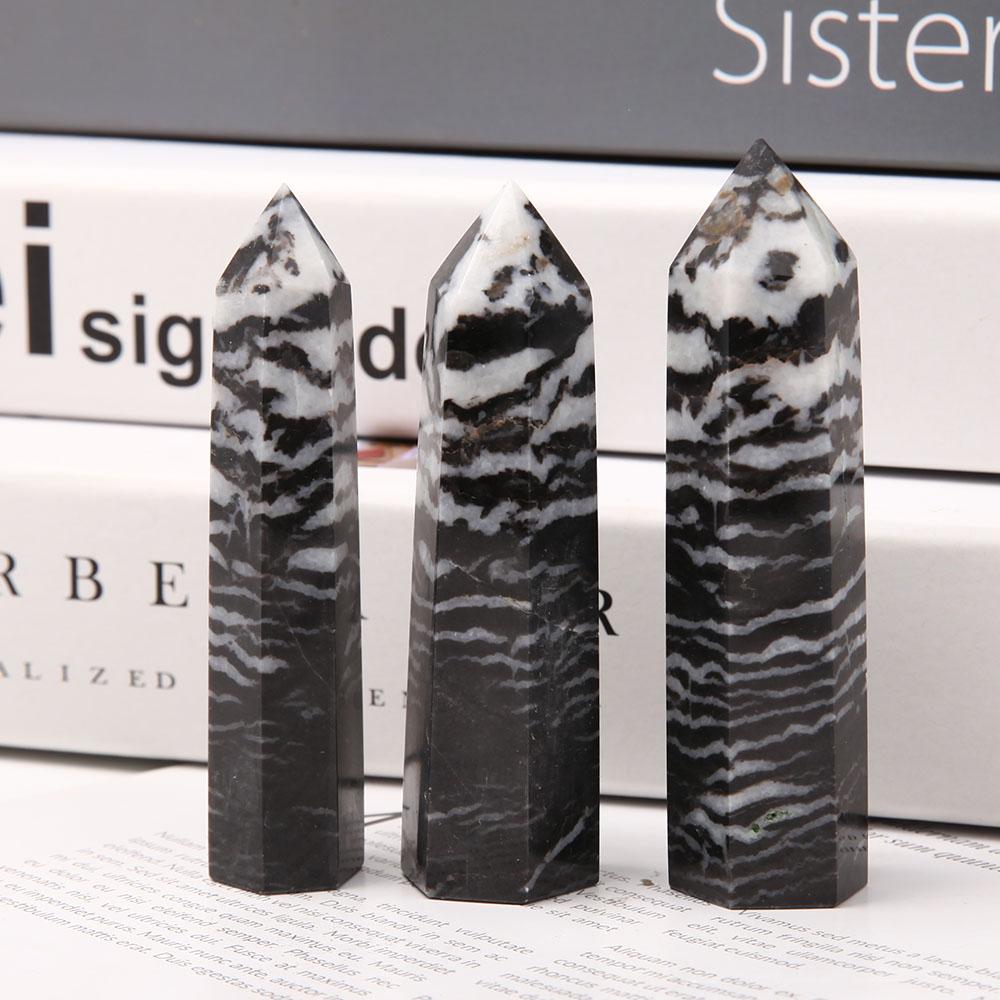 Set of 3 Zebra Jasper Crystal Points Wholesale Crystals USA
