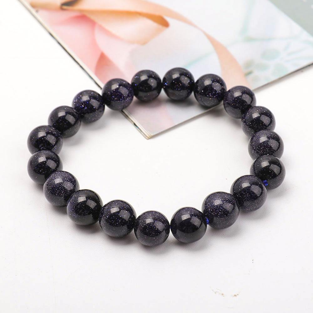 12mm Blue Sandstone Bracelet Wholesale Crystals USA