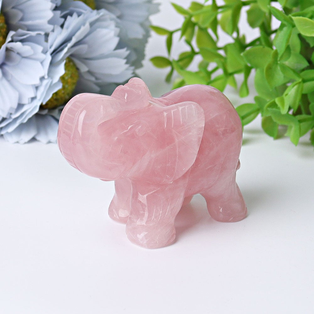 3" Elephant Crystal Carvings Wholesale Crystals USA