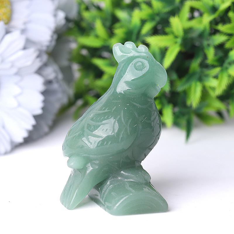 3" Green Aventurine Parot Crystal Carvings Wholesale Crystals USA