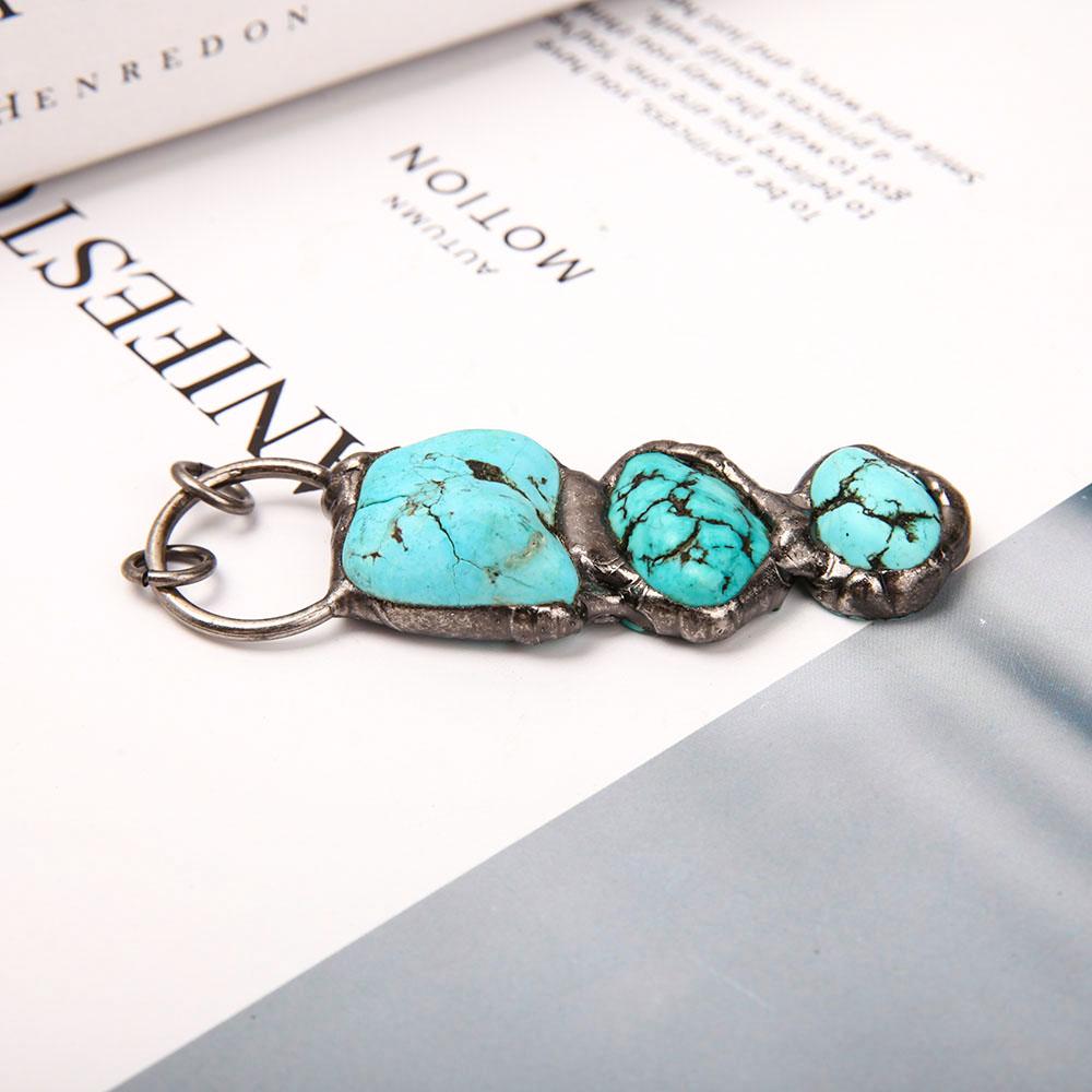 Turquoise Pendant Key Chain Wholesale Crystals USA
