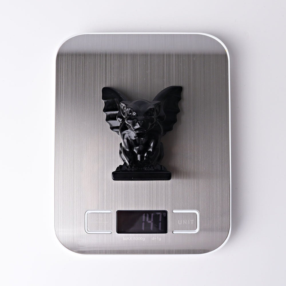 3" Black Obsidian Gargoyle Crystal Carvings Wholesale Crystals USA