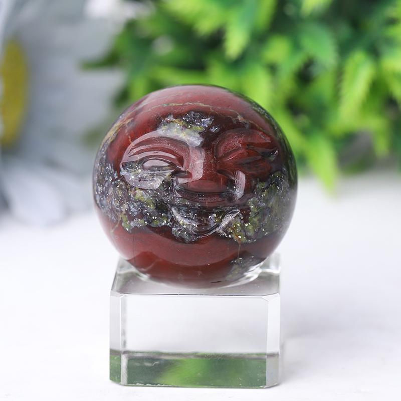 1.35" Smile Face Crystal Carvings Wholesale Crystals USA