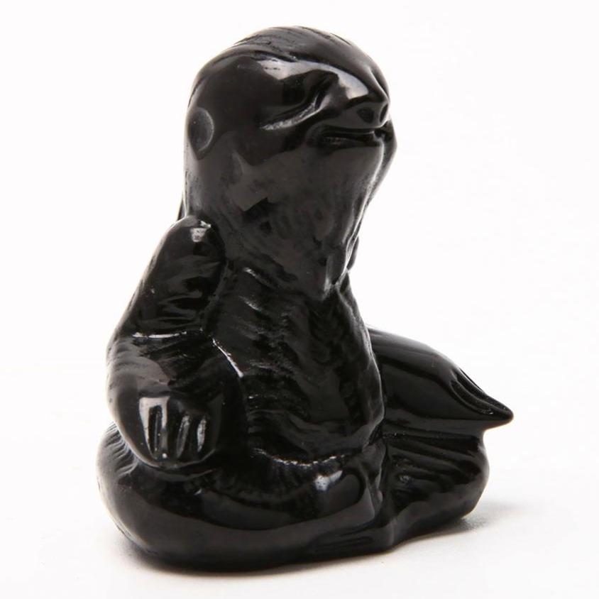Black Obsidian Hand Carved Sloth Wholesale Crystals USA