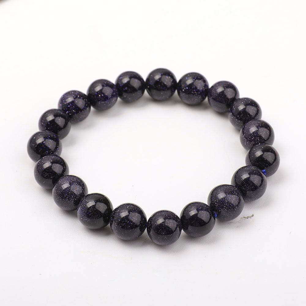 12mm Blue Sandstone Bracelet Wholesale Crystals USA
