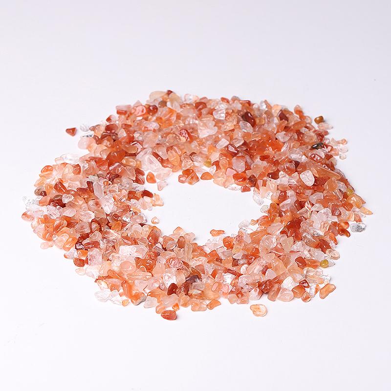 0.1kg Different Size Natural Red Quartz Chips Crystal Chips for Decoration Wholesale Crystals USA