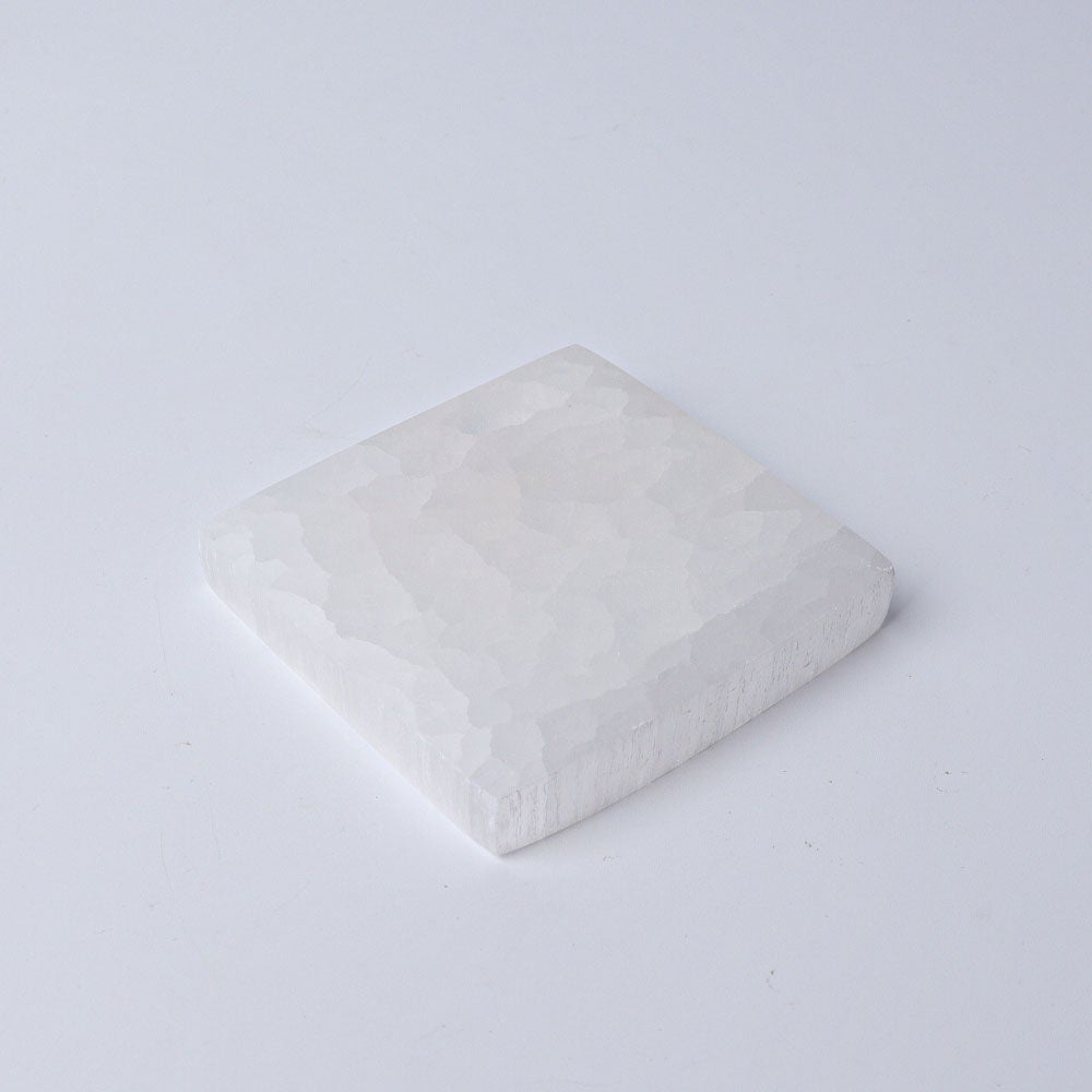 3" Square Selenite Coaster Wholesale Crystals USA