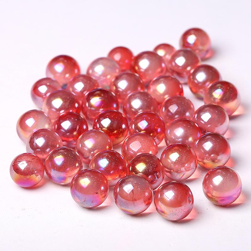 0.5-0.7'' High Quality Red Aura Crystal Spheres Crystal Balls for Healing Wholesale Crystals USA