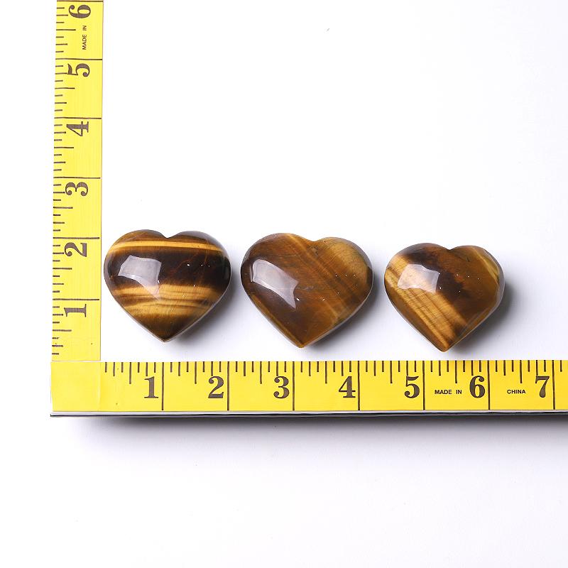 2" Tiger's Eye Heart Crystal Carvings Wholesale Crystals USA