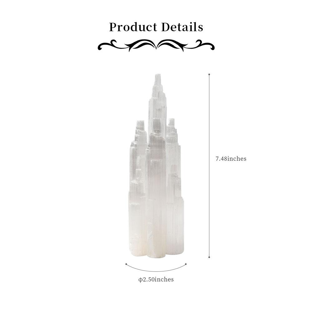7.5" Selenite Tower Skyscraper Wholesale Crystals USA