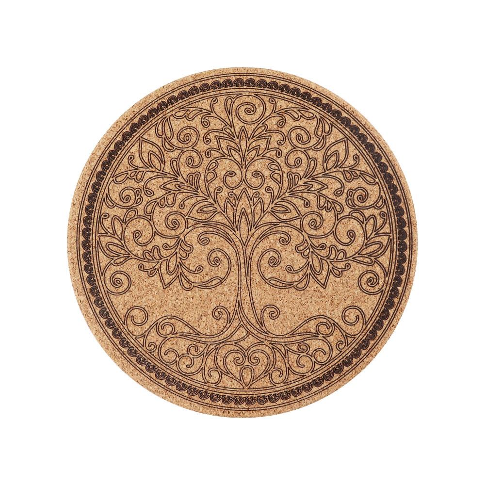 Cork Carved Pattern Coaster