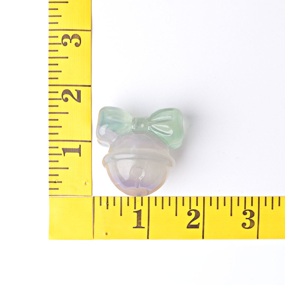 1.6" Fluorite Ring Bell Crystal Carvings for Christmas Wholesale Crystals USA