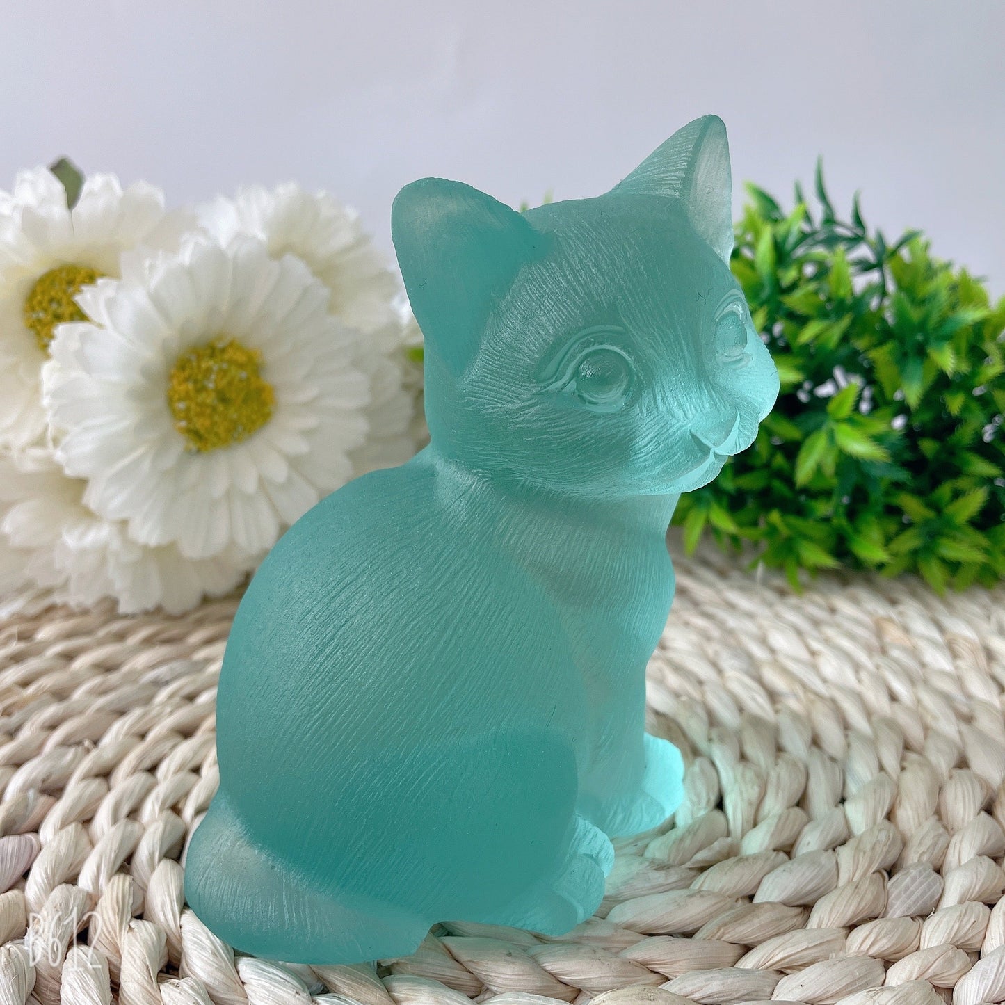 4.7" Glass Cat Crystal Carvings Wholesale Crystals USA