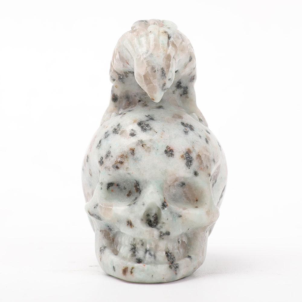 2" Kiwi Jasper Skull Carvings