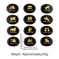 Crystal Twelve Constellation Flat Palm Stone Set Crystal Healing Bulk Wholesale